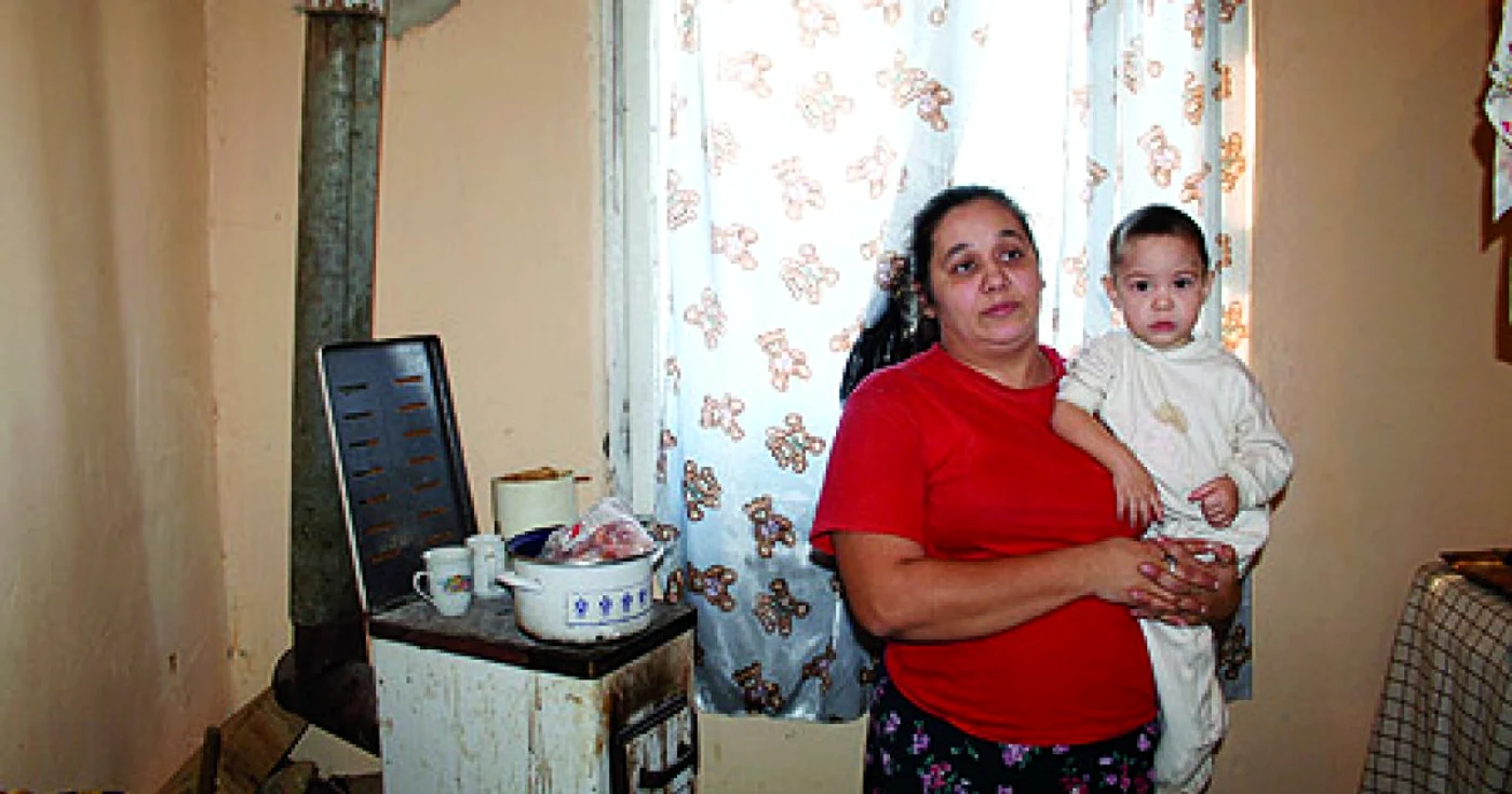 Familia Georgetei Drăgulescu se încălzeşte cu lemne din pădure