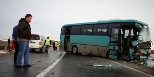 Autocar implicat în accident. Foto: Arhivă
