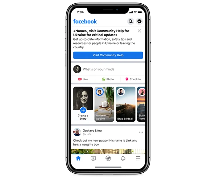 Facebook Community Help pentru ucrainieni