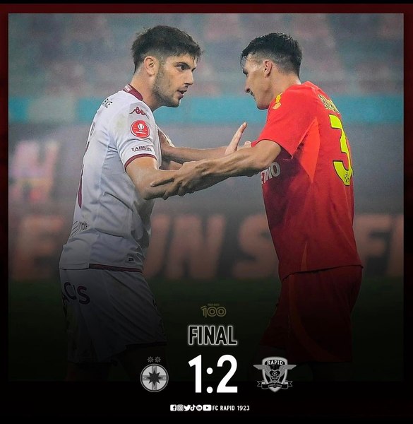 Rapid a câștigat derbyul cu FCSB și a reintrat în lupta pentru titlu. Fanii, ostili cu jucătorii roș-albaștri 