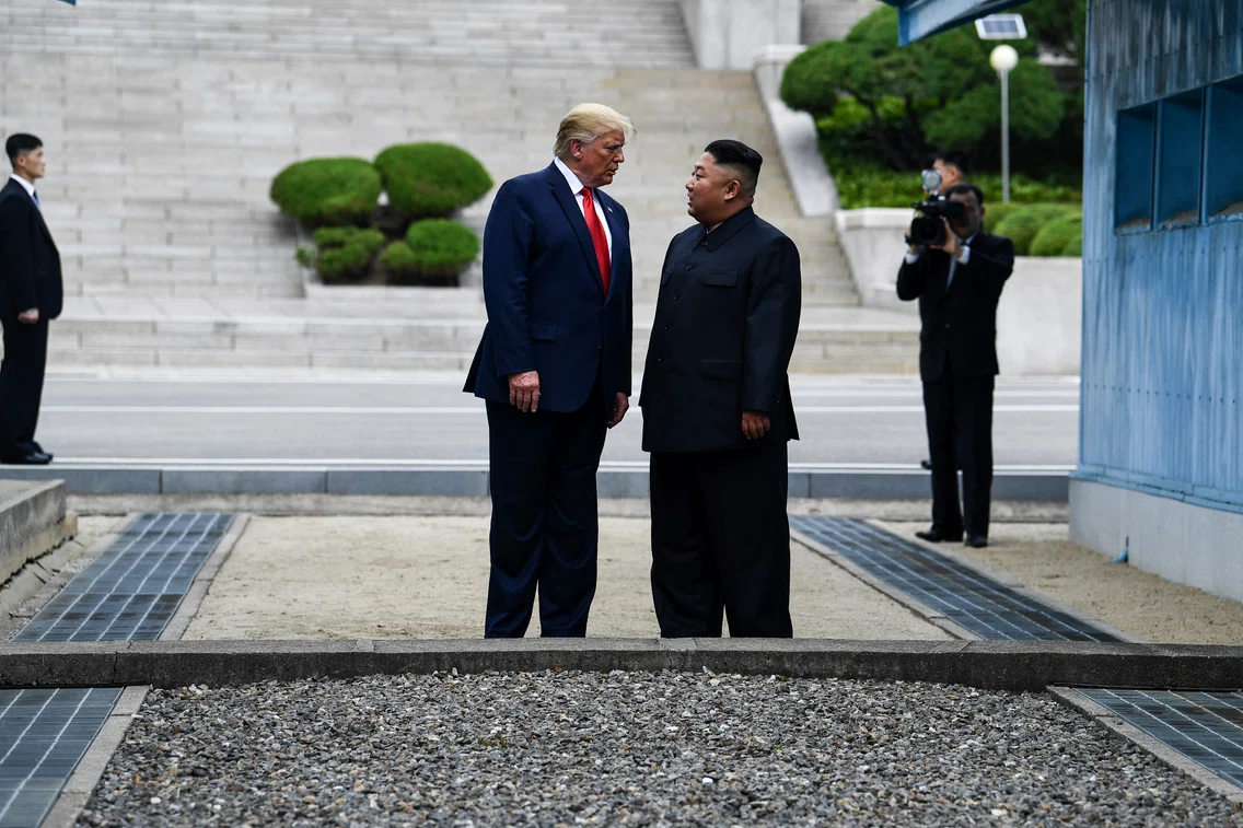 Trump și Kim Jong Un la întâlnirea din 2019 FOTO AFP