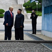 Trump și Kim Jong Un la întâlnirea din 2019 FOTO AFP