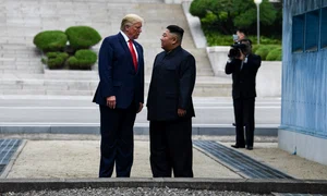 Trump și Kim Jong Un la întâlnirea din 2019 FOTO AFP