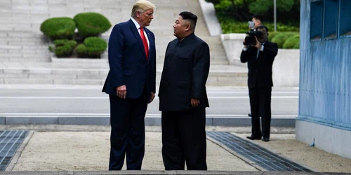 Trump și Kim Jong Un la întâlnirea din 2019 FOTO AFP
