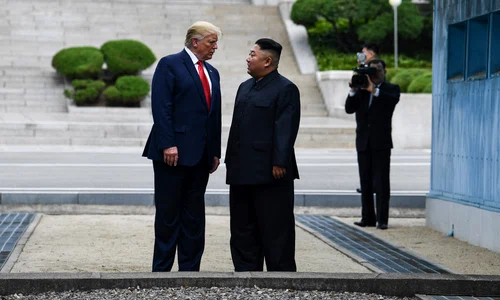 Trump și Kim Jong Un la întâlnirea din 2019 FOTO AFP