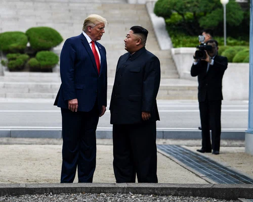 Trump și Kim Jong Un la întâlnirea din 2019 FOTO AFP