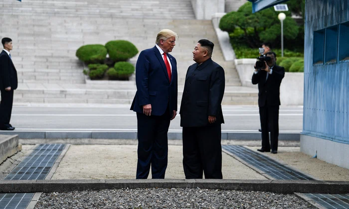Trump și Kim Jong Un la întâlnirea din 2019 FOTO AFP