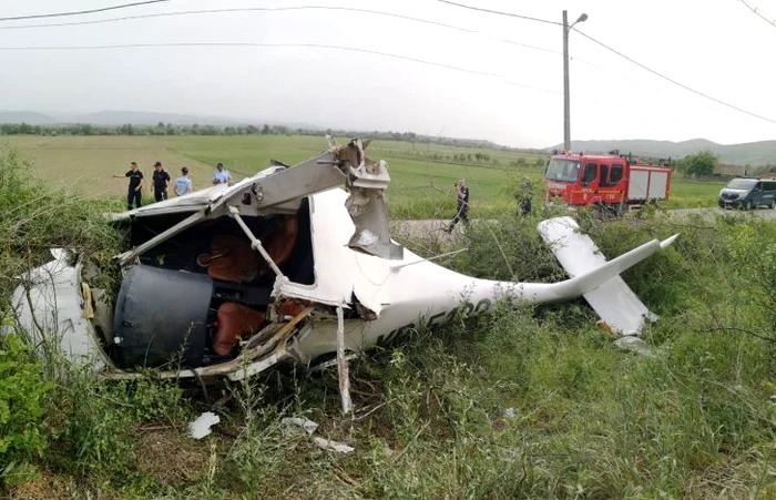 Pilotul a scăpat doar cu răni ușoare FOTO ISU Alba