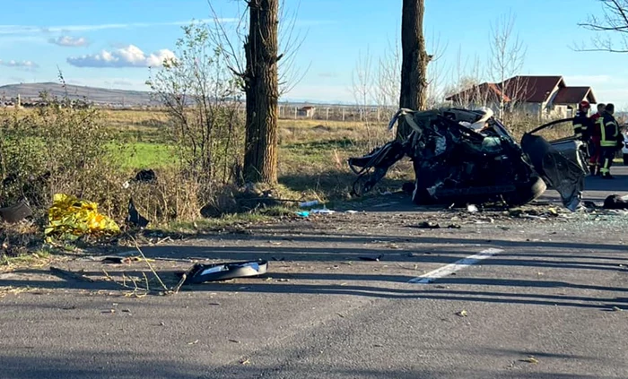 Accidentul a avut loc între localitățile Sârbova și Bacova FOTO Info Traffic Timiș