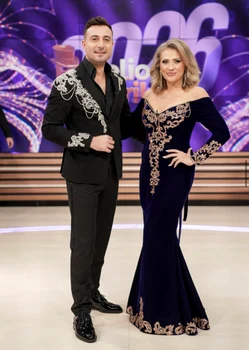Mirela Vaida și Valentin Sanfira, la Revelionul Starurilor foto: Antena 1