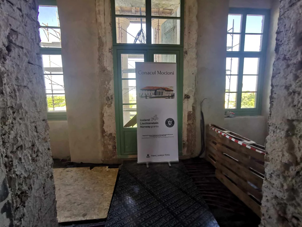 Stadiul lucrărilor la conacul de la Foeni FOTO Ștefan Both