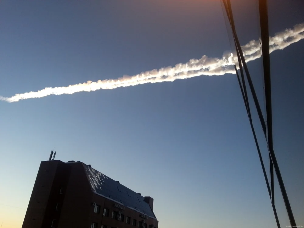 Meteoritul şi-a marcat traseul pe cerul Rusiei. FOTO Chelyabinsk.ru