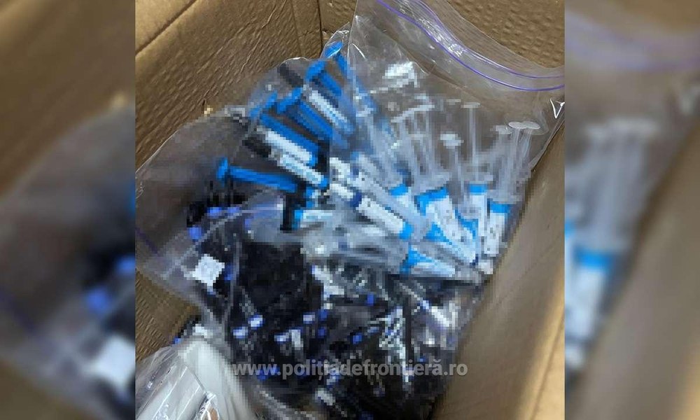 Un ucrainean a fost prins la granița României cu 1.000 de fiole, susceptibile a fi substanțe dopante de risc