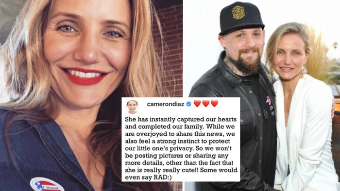 Cameron Diaz şi Benji Madden au anunţat pe Instagram că au devenit părinţi FOTO heart.co.uk