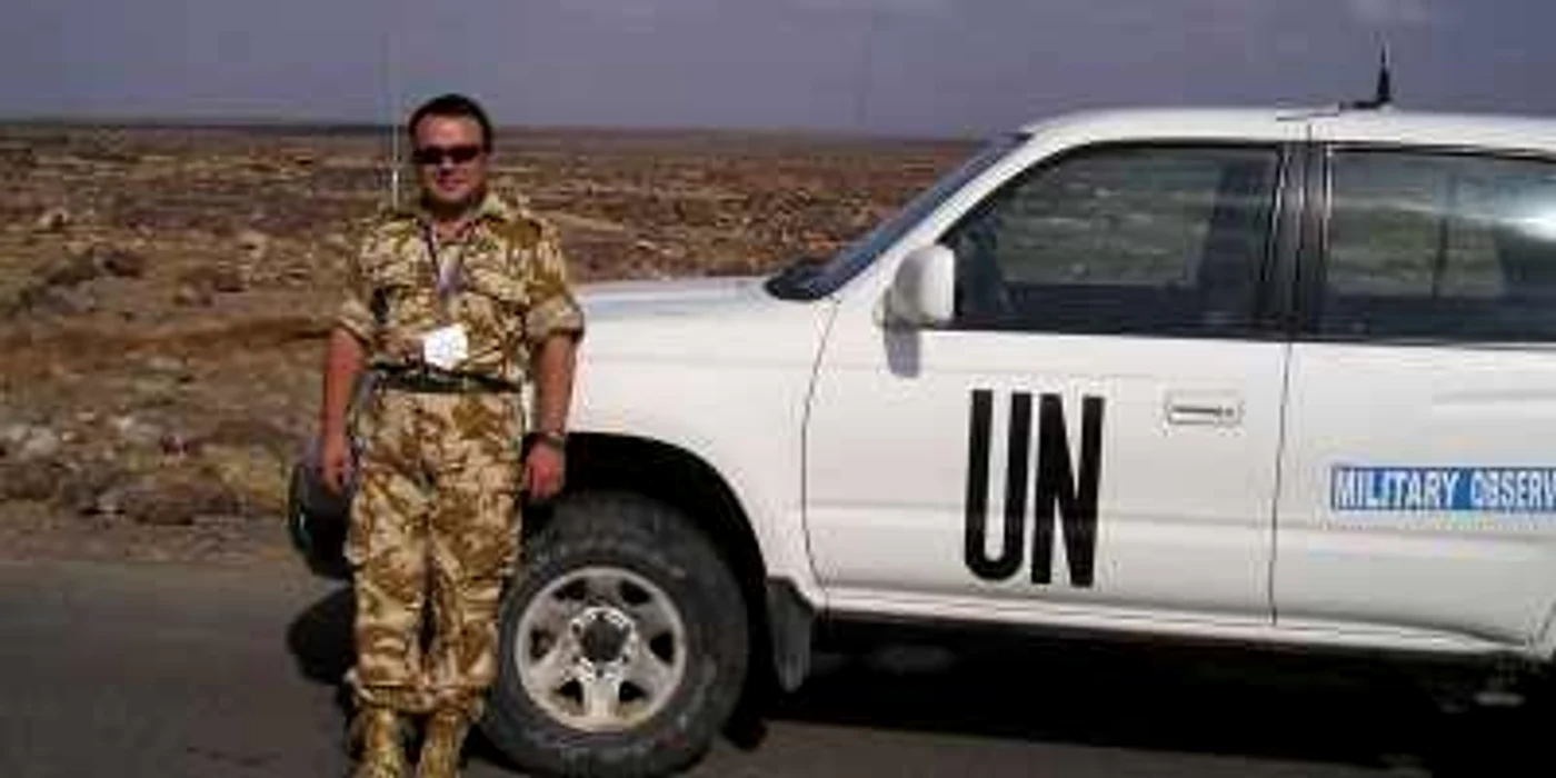 Maiorul Adrian Andrei în misiunea ONU din Etiopia şi Eritreea