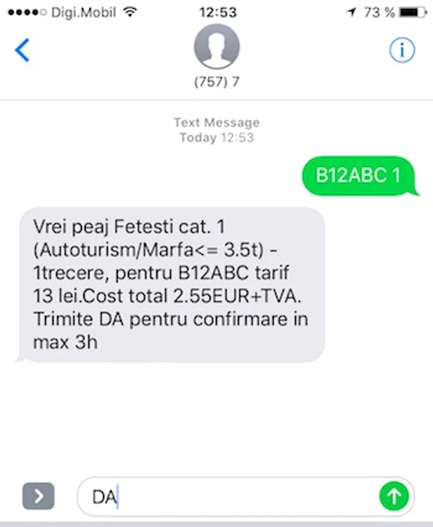 Așa arată mesajul pe care-l vei primi prin SMS 