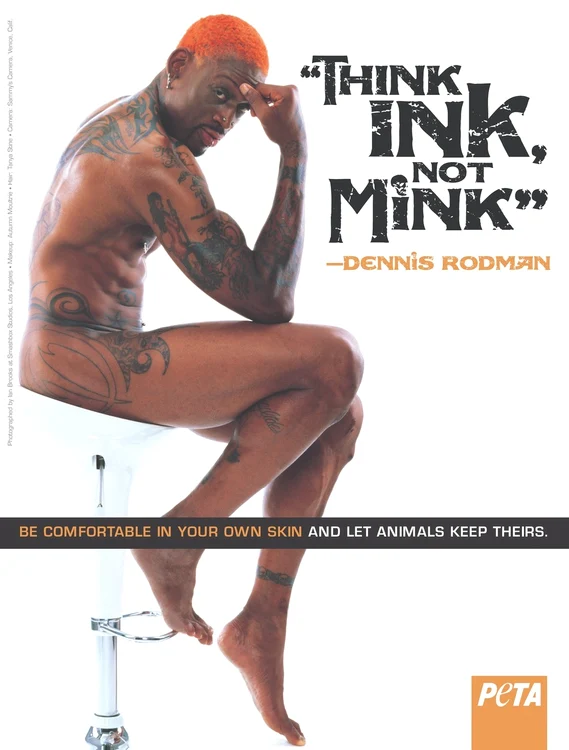 A pozat nud pentru PETA.