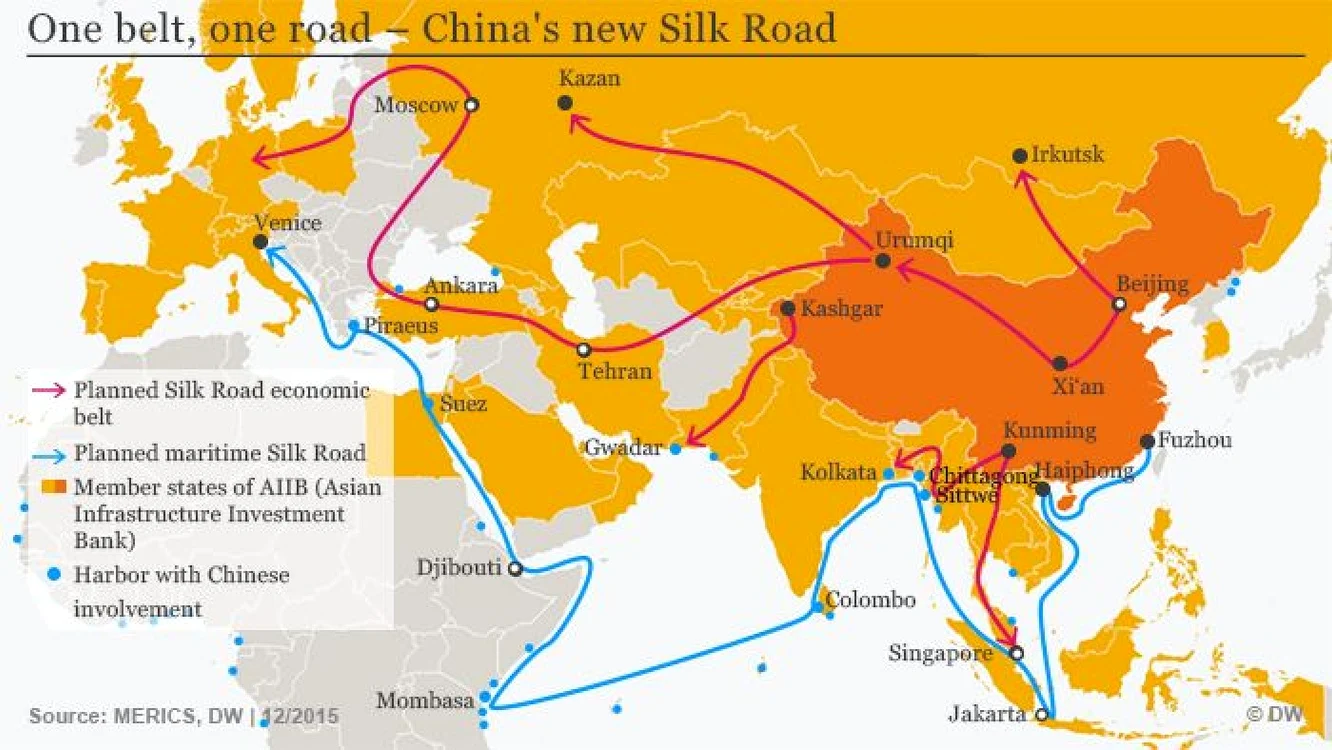 A map of the New Silk Road