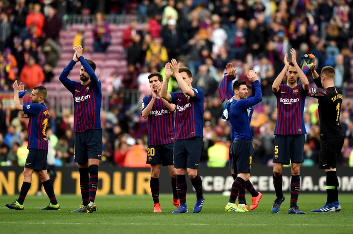 Lionel Messi, Sergio Busquets, Gerard Pique şi Sergi Roberto au discutat despre tăierea salariilorFoto: Guliver / GettyImages