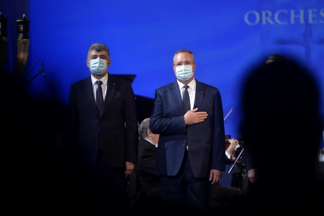 Marcel Ciolacu şi Nicolae Ciucă, liderii celor mai mari partide din Coaliţie FOTO Mediafax