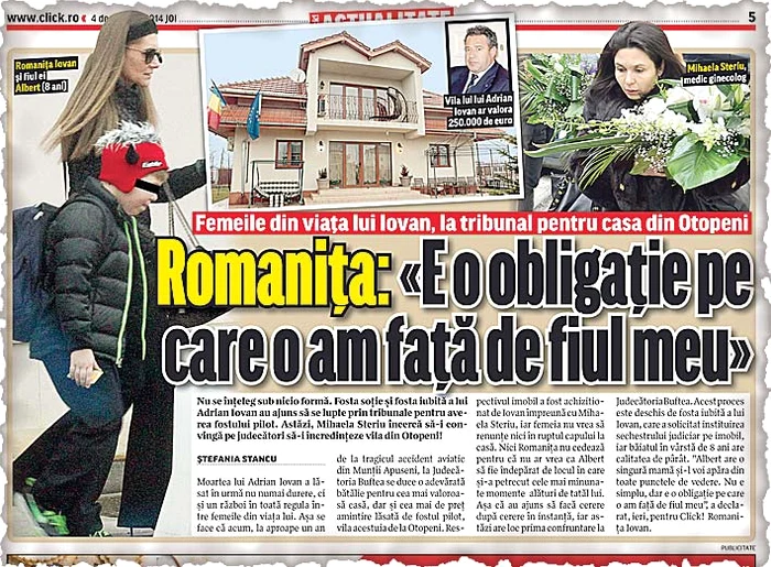 Click! a scris despre războiul dintre femeile lui Iovan