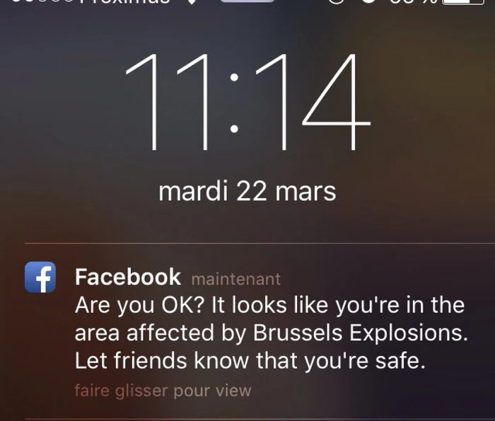 Atentate la Bruxelles. Safety Check activata de Facebook FOTO Twitter lalibre.be