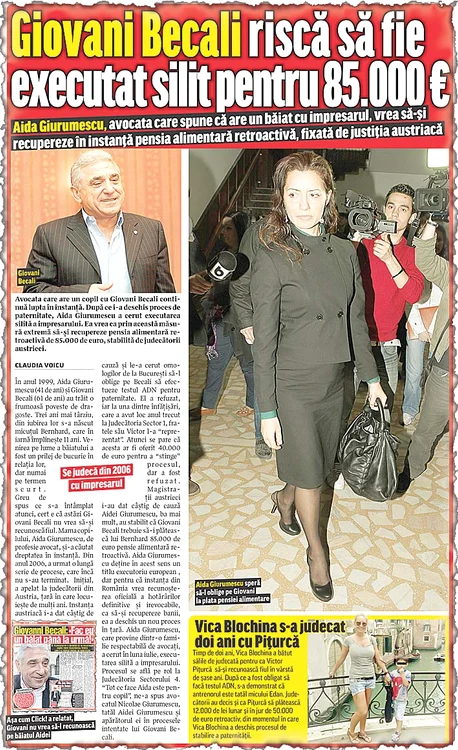 Avocata Aida Giurumescu vrea să afle acum ce venituri are fostul iubit