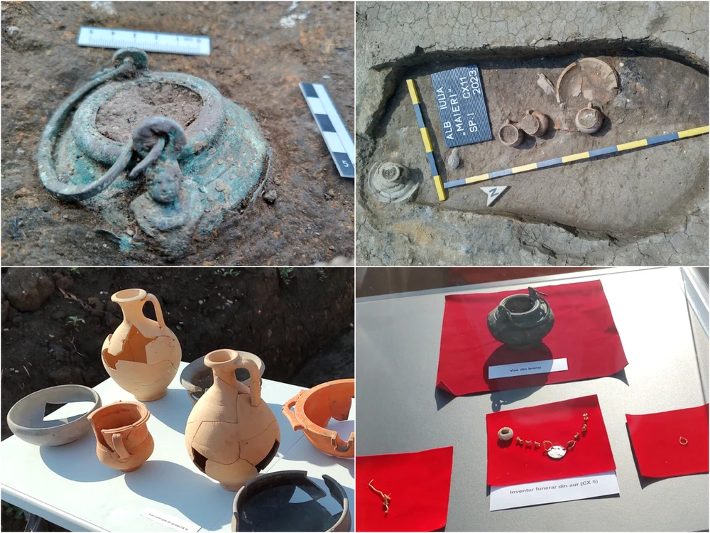 Obiecte descoperite în timpul cercetării arheologice FOTO Muzeul Unirii & Adevărul