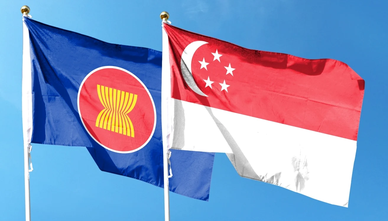 Drapele Singapore și ASEAN FOTO: Shutterstock
