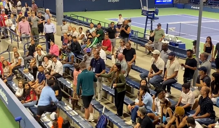 Scene tensionate în tribune, la US Open (FOTO: X)