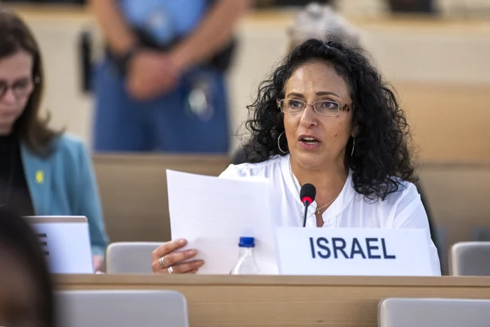 Meirav Leshem Gonen, mama unei ostatice israeliene FOTO EPA-EFE