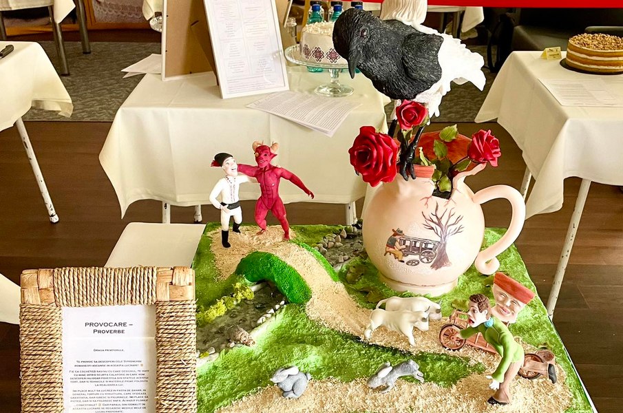 Un cake designer a câștigat un concurs de cofetărie cu zicale din popor. Descoperă proverbele ascunse în desert FOTO