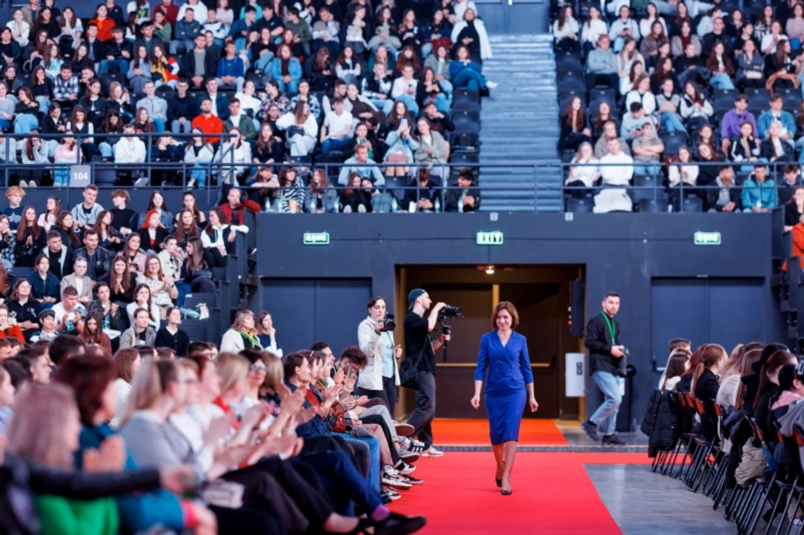 Maia Sandu a fost premiată în Germania. FOTO: Presedinte.md
