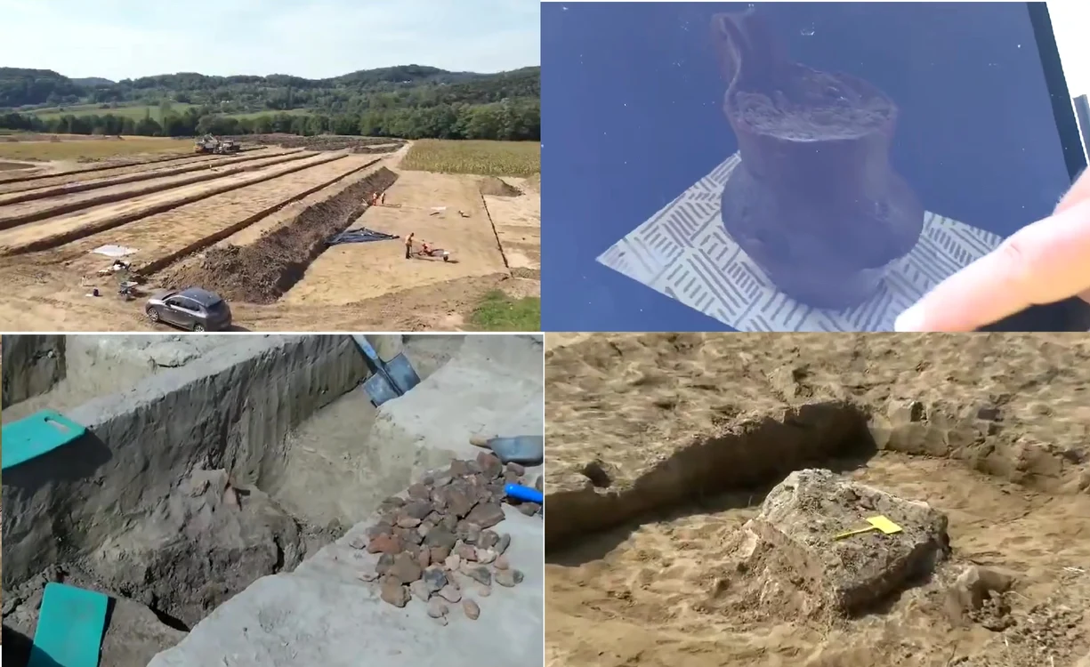 Urme ale geților descoperite pe Lotul 3 Cornetu Tigveni al Autostrăzii Sibiu Pitești Colaj 
