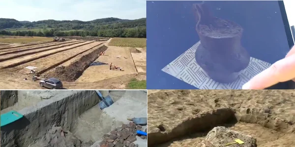 Urme ale geților descoperite pe Lotul 3 Cornetu Tigveni al Autostrăzii Sibiu Pitești Colaj
