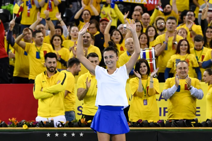 Jaqueline Cristian a obținut victoria carierei în proba de simplu la Fed CupFOTO: Mediafax