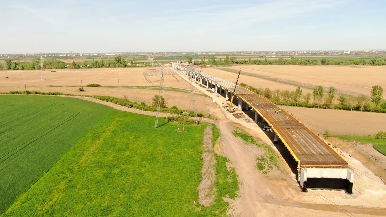 Stadiul lucrărilor la pasajul de la Arad FOTO CJA 