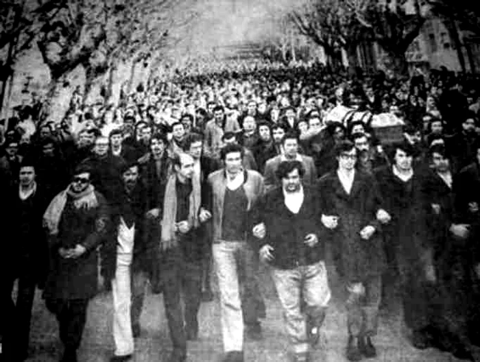 Funeraliile lui Líber Arce în Uruguay 1968