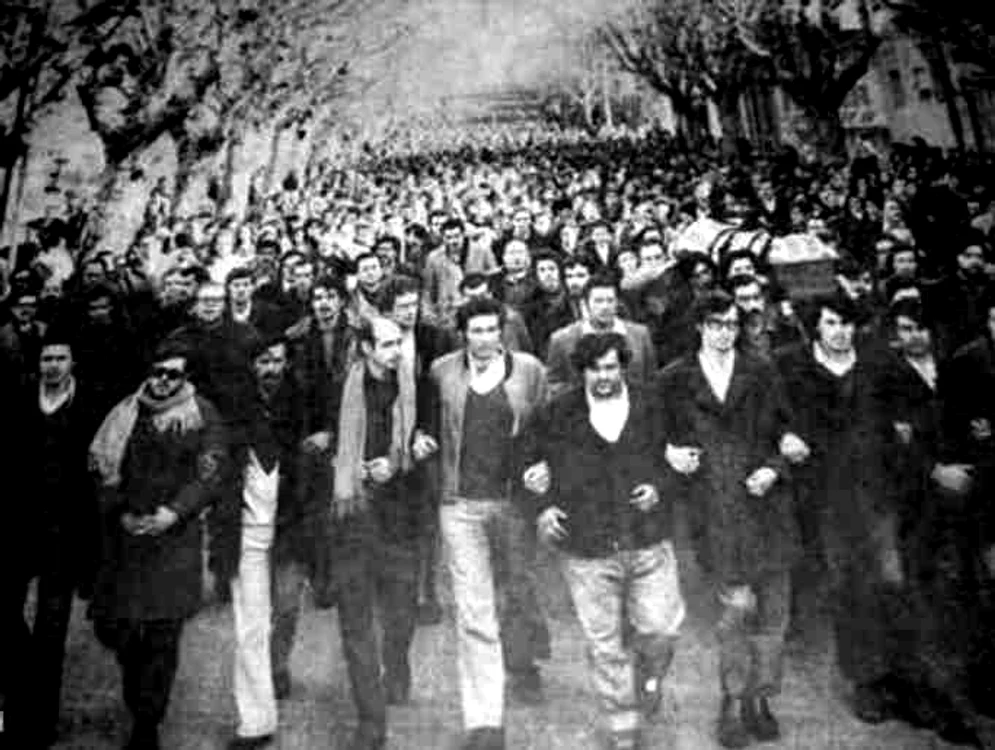 Funeraliile lui Líber Arce în Uruguay 1968