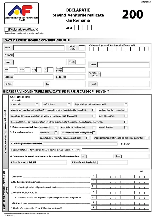 Declarația pe venituri