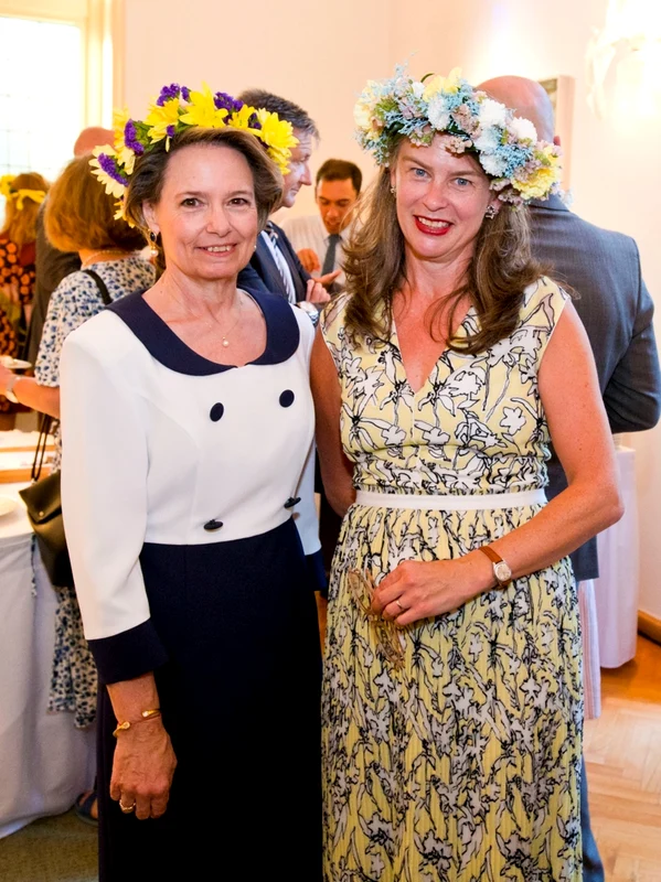 Principesa Sofia și ambasadoarea Anna Hällerman la recepția de Ziua Națională a Suediei. FOTO: Daniel Angelescu, Casa Majestății Sale