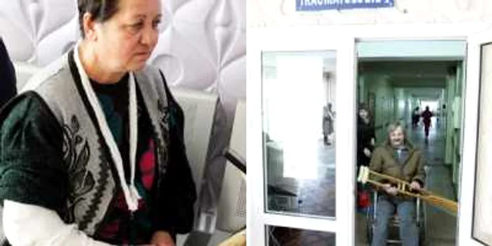 După ce se însănătoşesc, cei căzuţi pe gheţuş vor să dea în judecată Primăria, pentru faptul că nu a presărat material antiderapant pe trotuar. Foto: Tudor Iovu