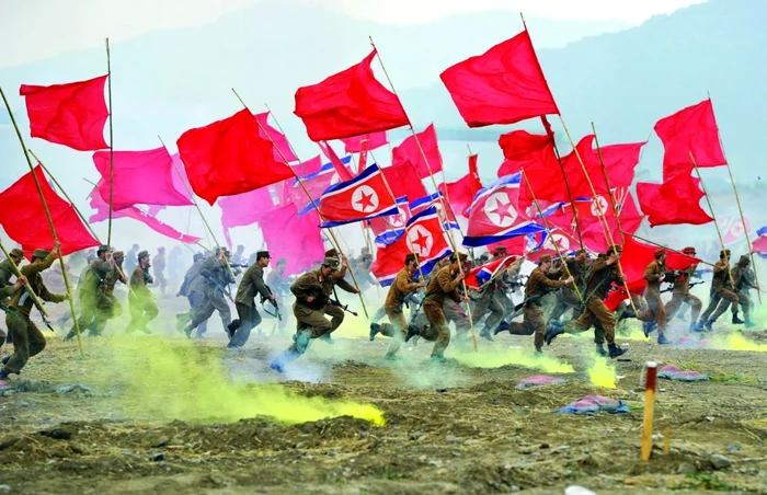 Reconstituirea bătăliei de pe râul Nakdong (1950) Foto: AFP