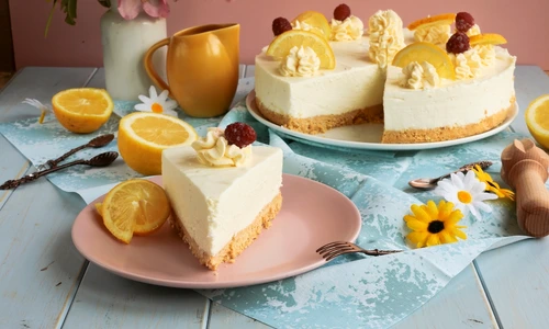 Cheesecake cu lamaie  Sursa foto shutterstock 2140680263 jpg