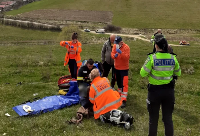 Bărbatul de 28 de ani a ajuns la Spitalul de Urgenţă din Dej. FOTO: ISU Cluj