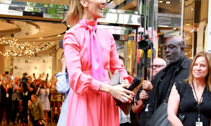 Celine Dion mobbed by fans in Montreal, Canada jpeg