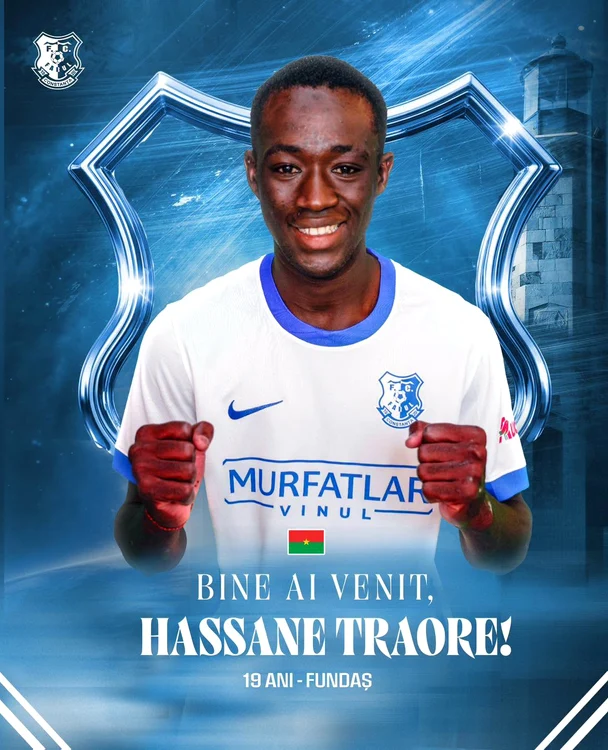 Hassane Traore a semnat cu Farul Constanța (Foto: Farul Constanța)