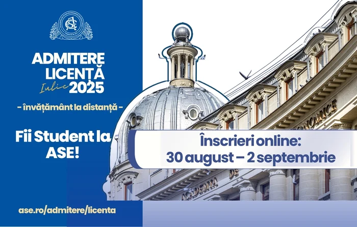 ASE organizează concurs de admitere pentru programele universitare de licență învățământ la distanță (ID), sesiunea toamnă 2025