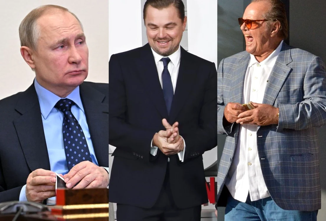Vladimir Putin, Leonardo DiCaprio, Jack Nicholson. Foto: Profimedia