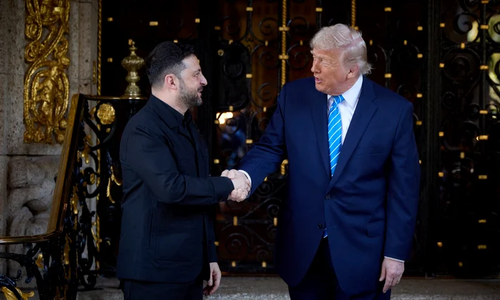 Trump și Zelenski la Mar-a-Lago FOTO Profimedia